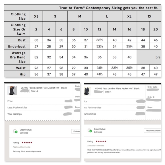 VENUS Faux Leather Flare Jacket NWT Black - Picture 8 of 8